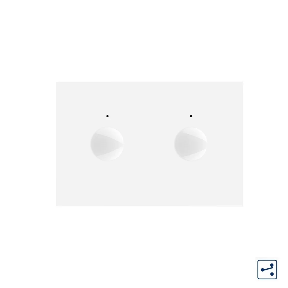 Modul intrerupator dublu cap scara / cap cruce cu touch Livolo standard Italian, Serie noua