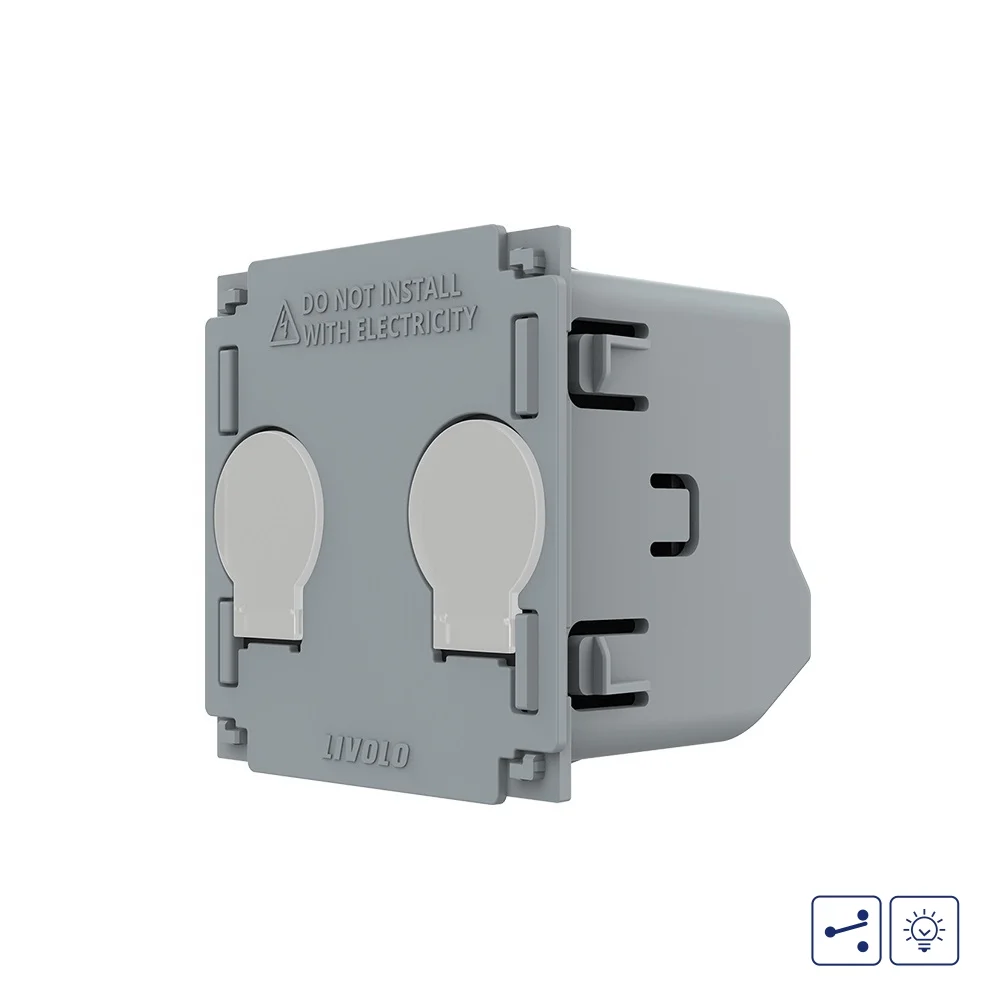 Modul Intrerupator Dublu Cap Scara / Cruce cu Variator si Touch LIVOLO – Serie Noua