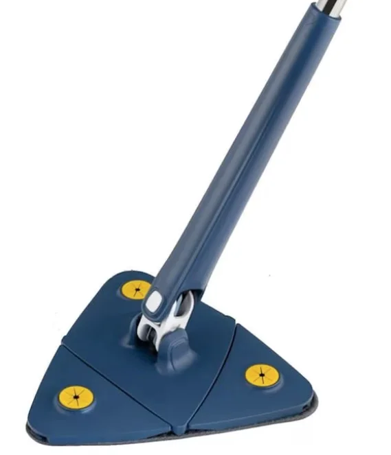 Mop multifunctional pentru suprafete uscate si ude cap triunghiular rotativ