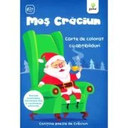 Mos Craciun. Carte de colorat cu abtibilduri. Contine poezie de Craciun