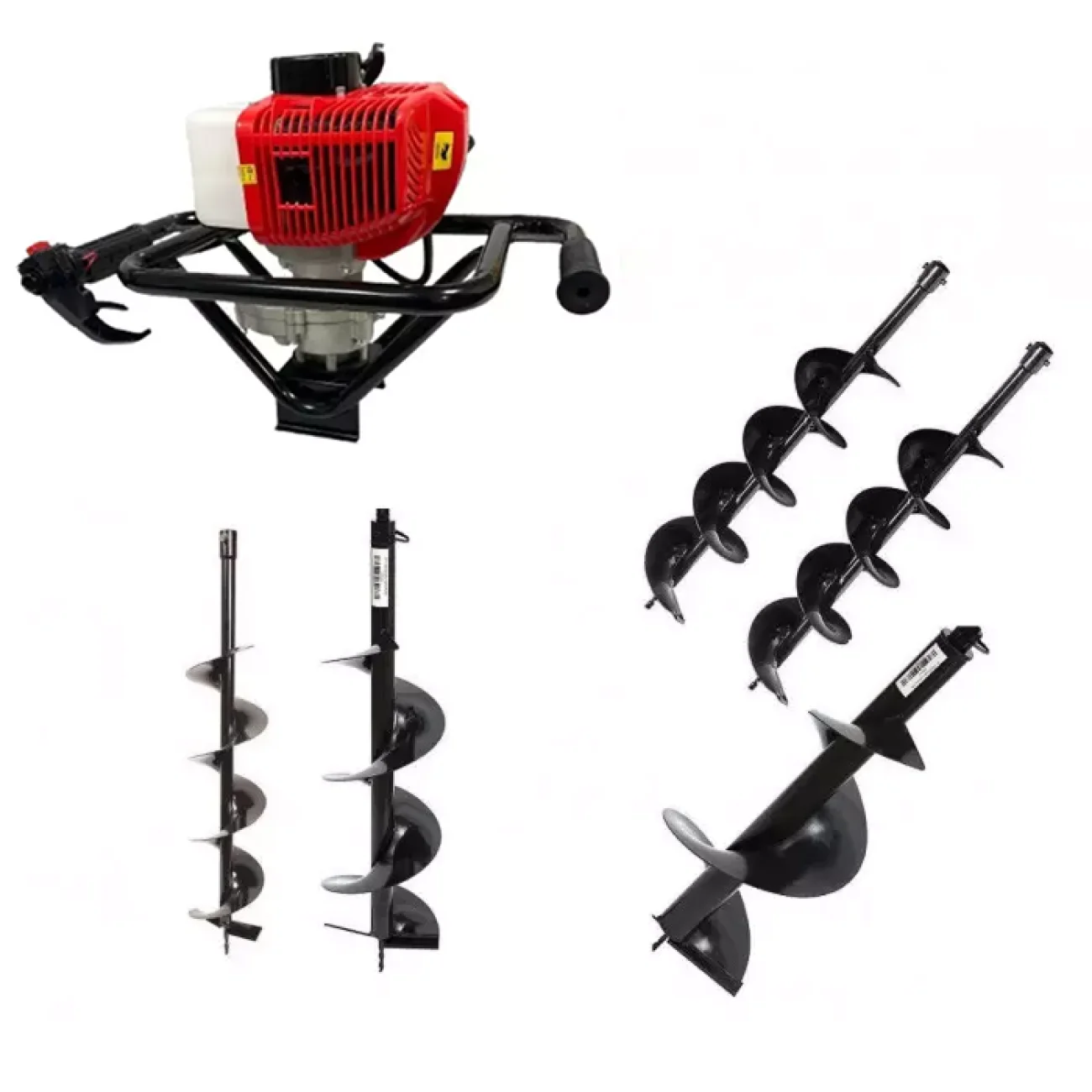 Motoburghiu - Foreza Pamant - BRILLO F4200 - Putere 5.7 CP, 8000 RPM, 52CC + 5 burghie 100, 150, 200, 250, 300 mm