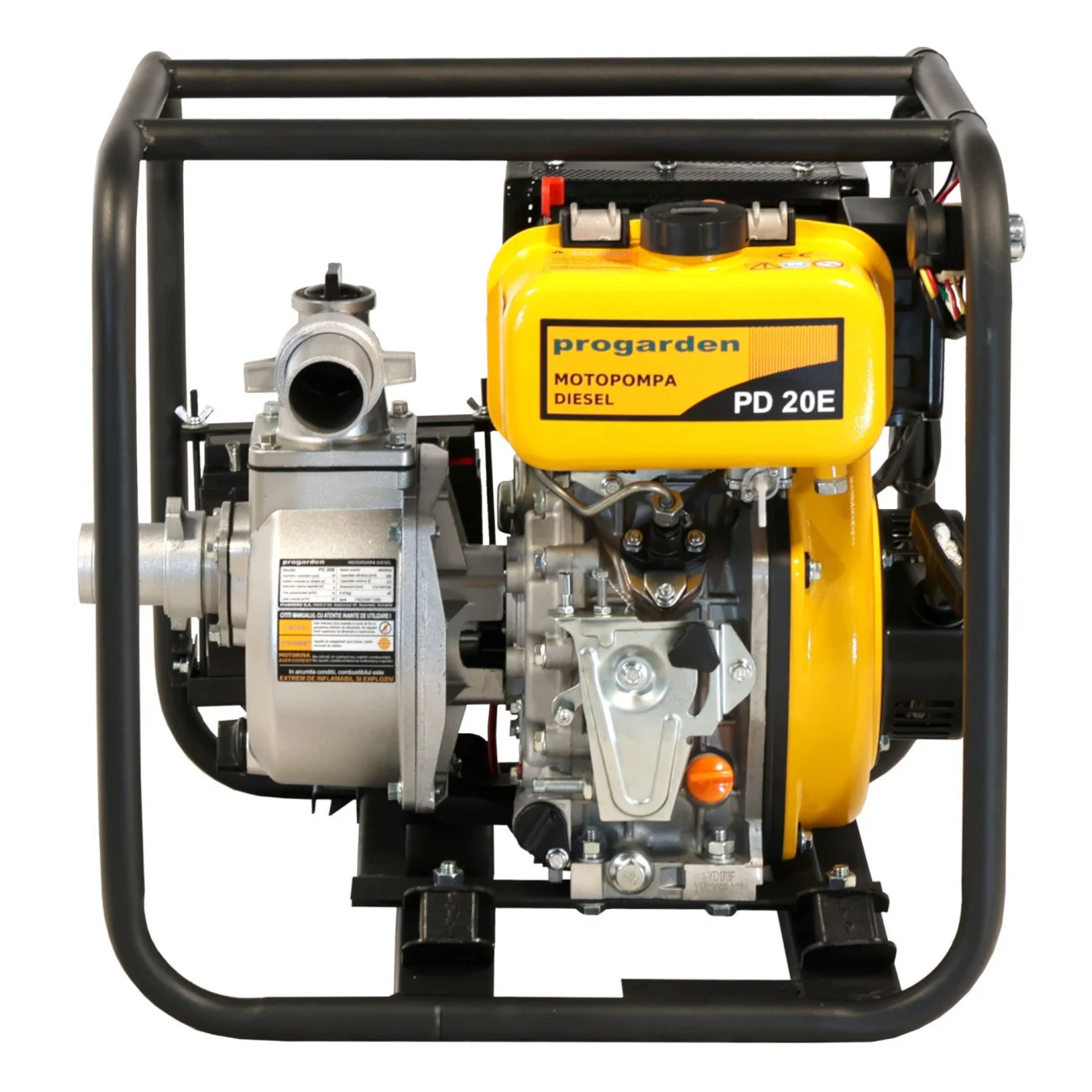 Motopompa Apa, Diesel cu Pornire Electrica, 2 Toli, 4CP, 400 l/min, H Ref. 18 m, ProGarden PD20E