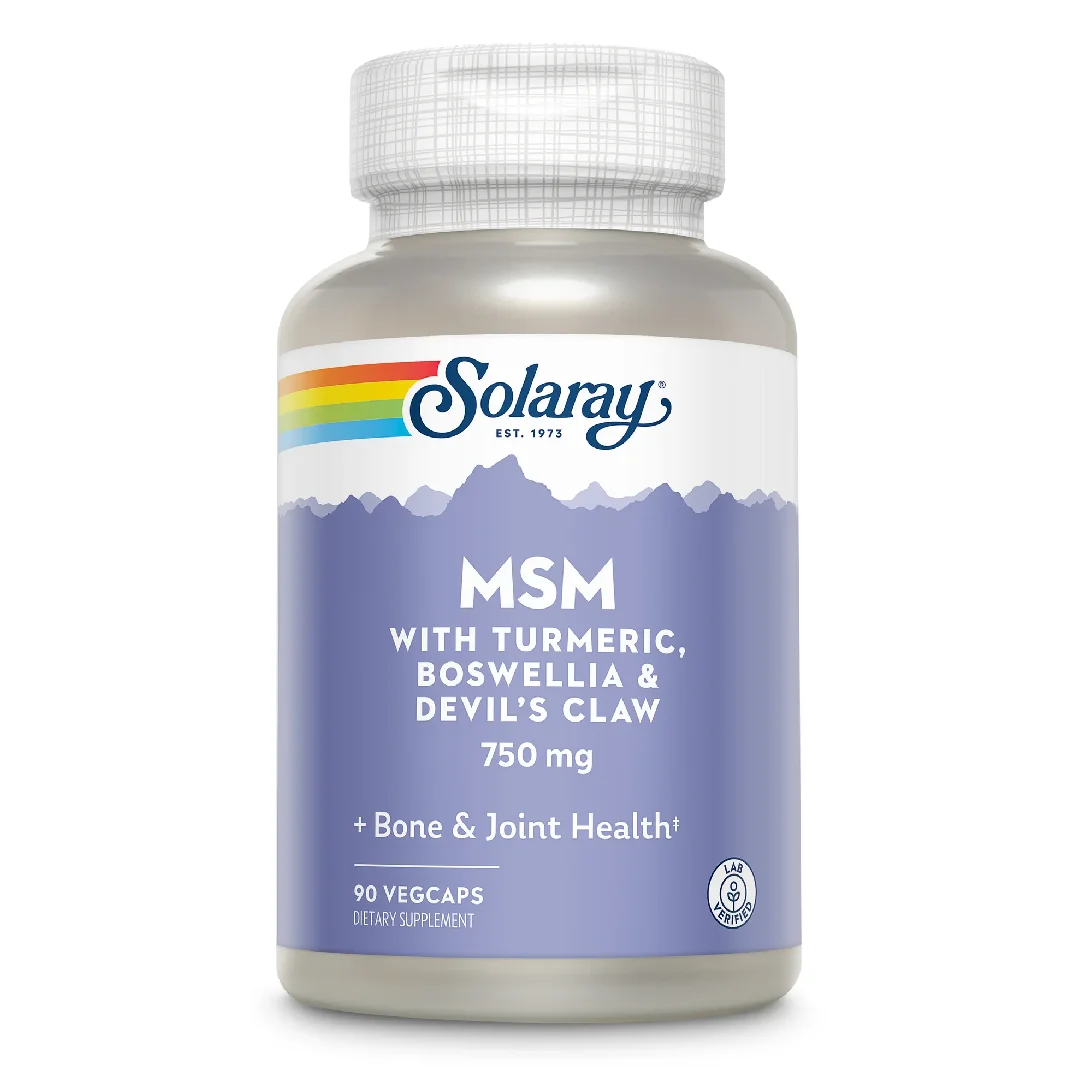 MSM 750mg Solaray, 90 capsule vegetale, Secom