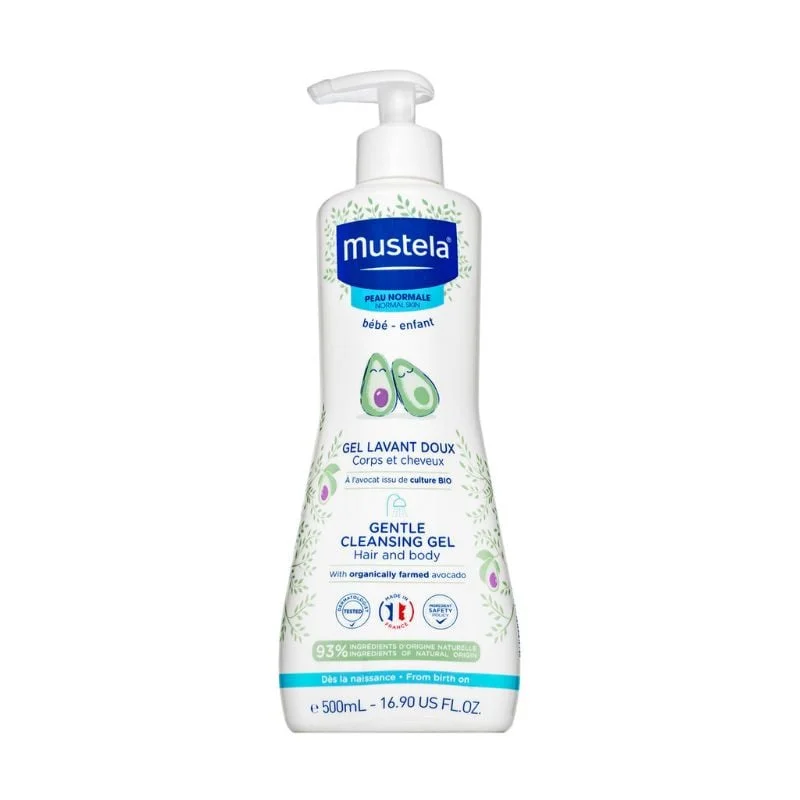 Mustela Gel de Curatare Delicat pentru Par si Corp, 500 ml