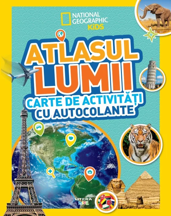National Geographic Kids. Atlasul lumii. Carte de activitati cu autocolante