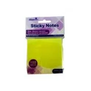 Notes adeziv Office Cover Y03, 100 coli, 75x75mm, galben neon, blister