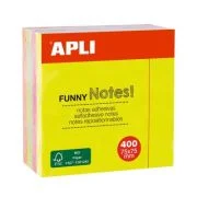 Notite adezive, Apli, 75 x 75 mm, 400 file, 4 culori neon