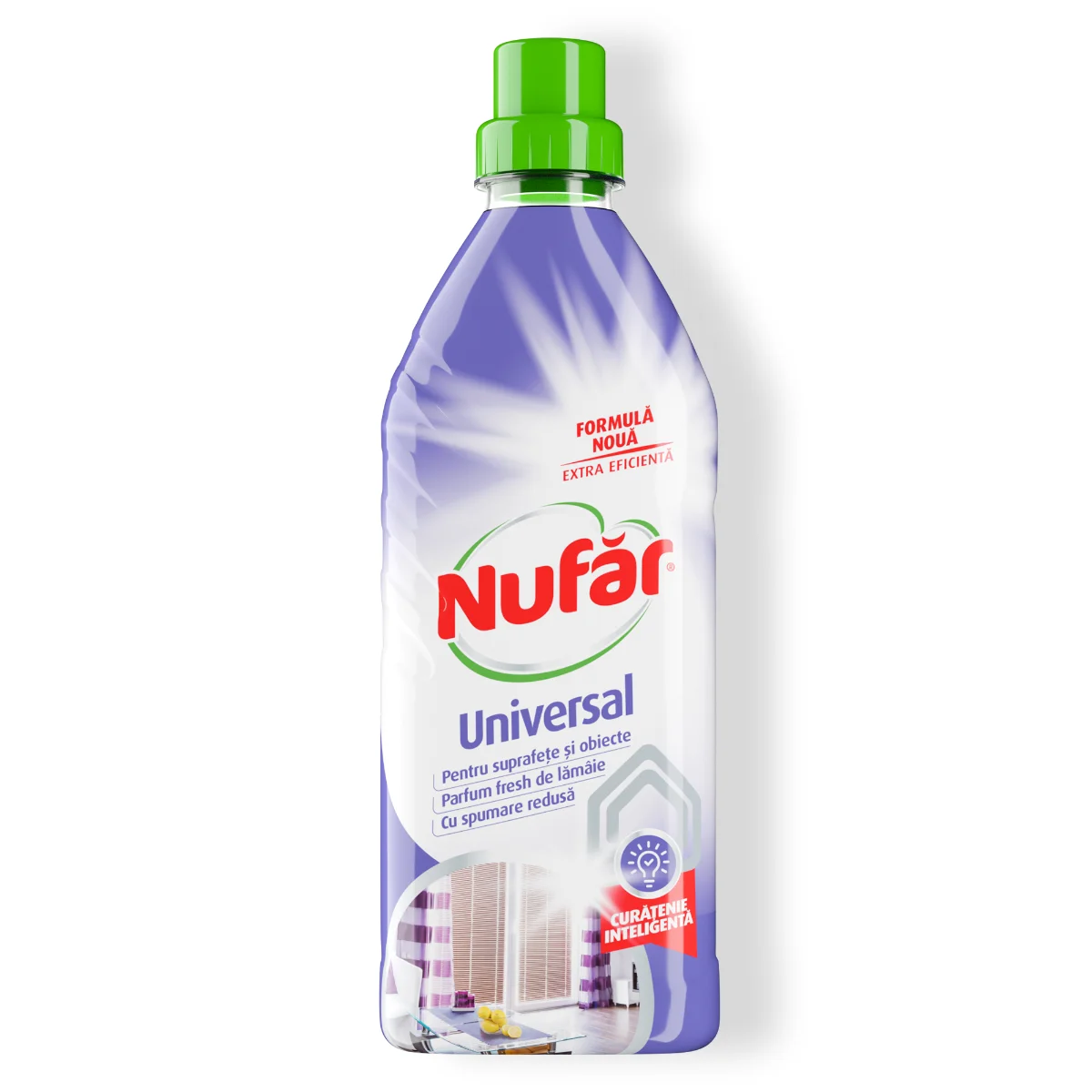 Nufăr Universal, Detergent Multifuncțional Pentru Suprafețe Lavabile, Parfum De Lămie, 500 Ml