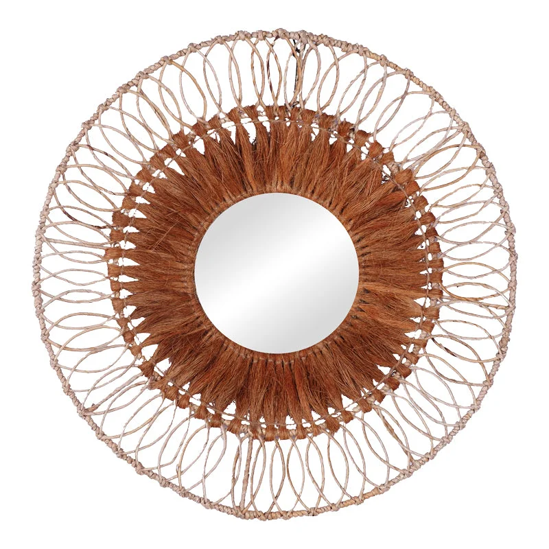 Oglinda Cermine Boho  Natural 80x80x12 cm