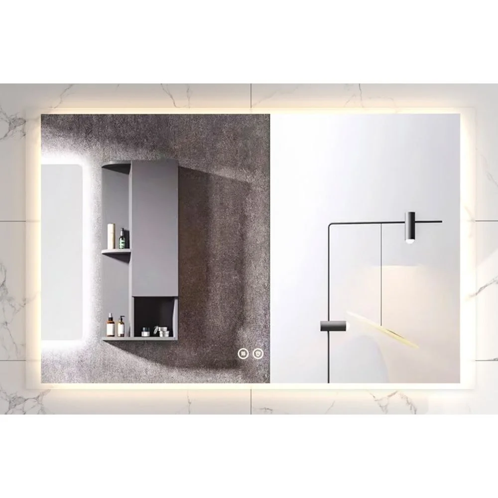 Oglinda dreptunghiulara 120 cm cu iluminare LED si dezaburire Fluminia, Rodin