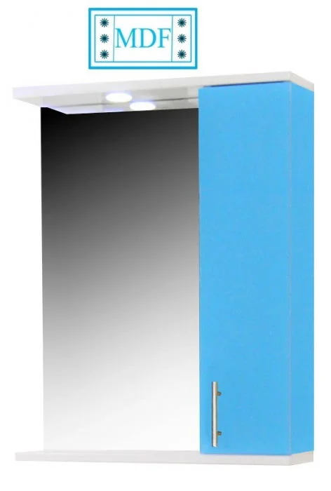 Oglinda seria 020, front MDF, bleu, 60x71 cm