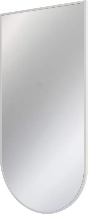 Oglinda suspendata, in rama aluminiu, alb mat, 50x100 cm, Deante Silia