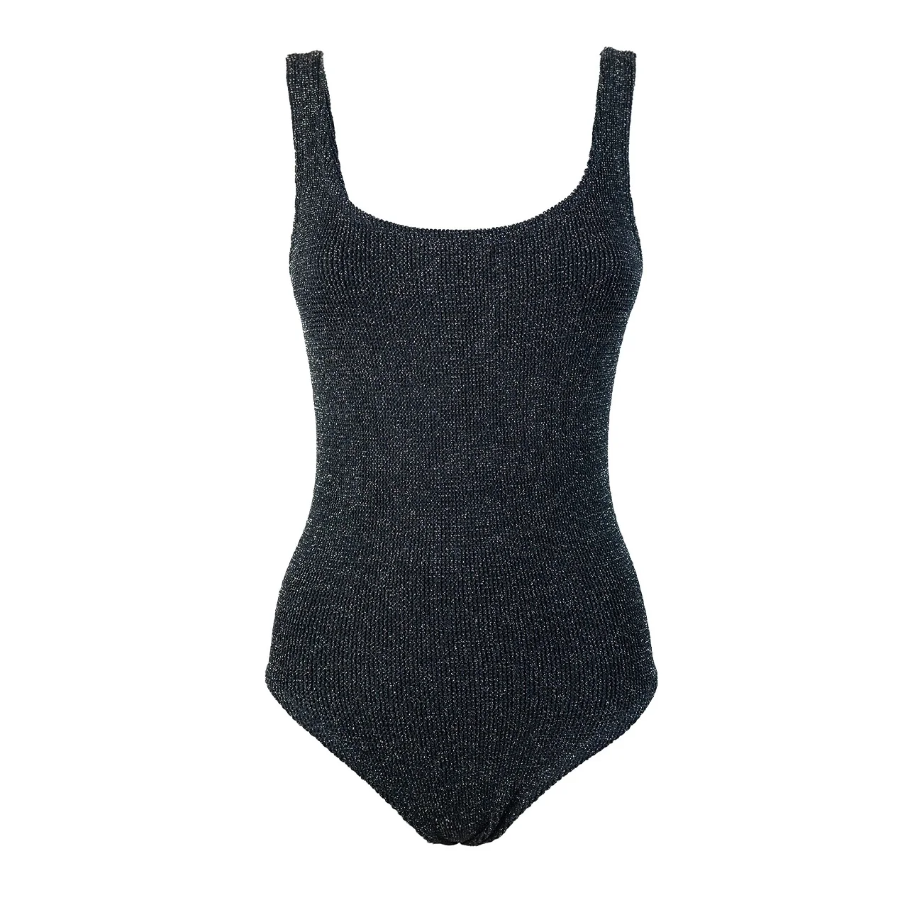 One piece lora crinkle lurex negru S/m