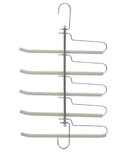 Organizator pentru pantaloni 5 suporturi otel inoxidabil