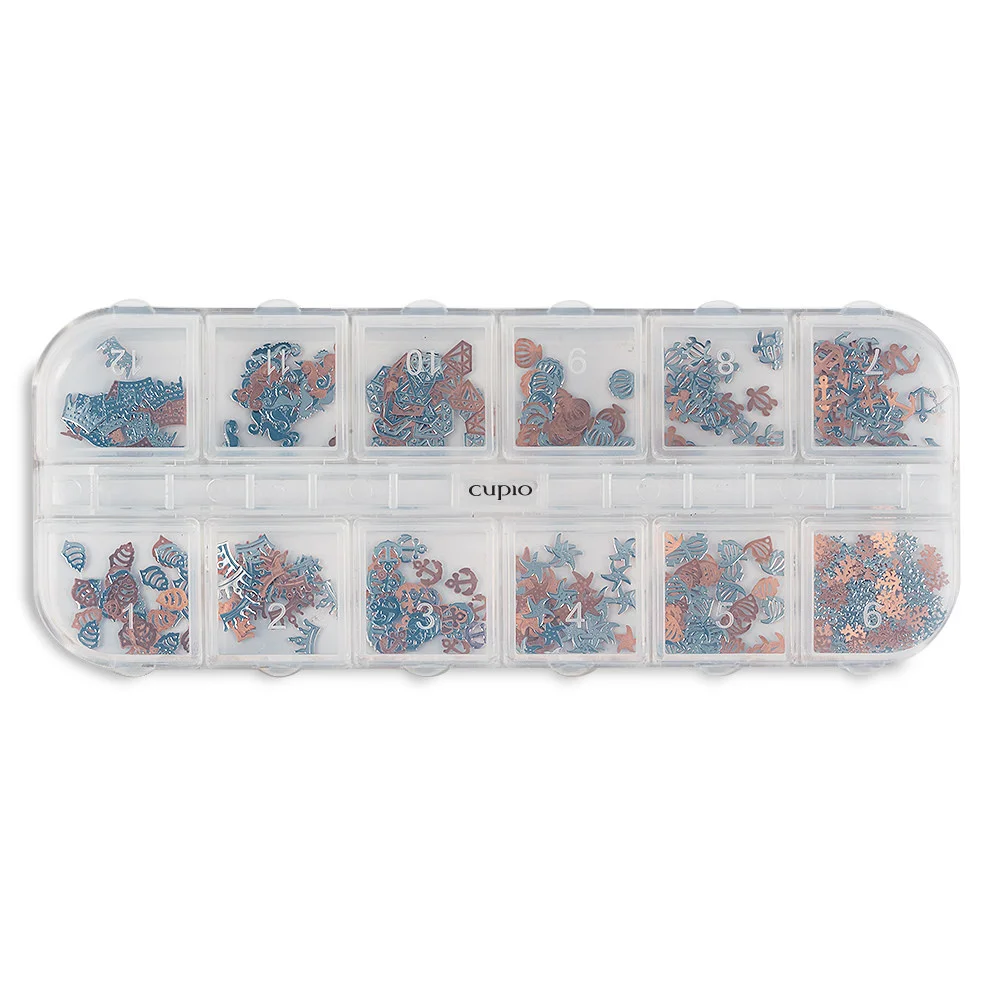 Ornamente metalice unghii set 12 Treasure