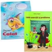 Pachet 1000 exercitii si probleme clasa 1. Culegere de matematica - Adina Grigore si Caiet Pestisor matematica A5, 48 file, Casa Tipografica