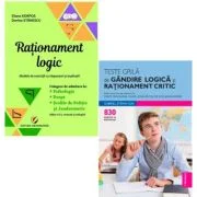 Pachet 2 culegeri: Rationament logic si Teste grila de gandire logica si rationament critic - Diana Korpos, Gabriel Stefan Ion