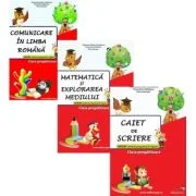 Pachet 3 caiete Clasa Pregatitoare: Comunicare in limba romana, Matematica si Caiet de scriere - Valentina Stefan-Caradeanu