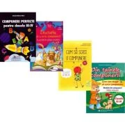 Pachet 4 carti Compunere clasele 3-4: Compuneri perfecte, Bucuria de a scrie compuneri, Din tainele compunerii, Cum sa scrii o compunere - Mitoi Giani