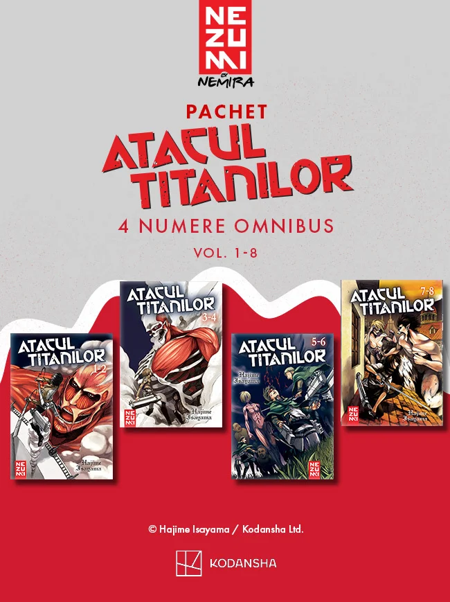Pachet Atacul Titanilor 4 vol. Omnibus (vol 1-8)