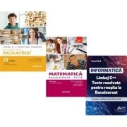 Pachet Bacalaureat 2026. Limba si literatura romana 72 teste complete, Matematica M1. Teste si INFORMATICA. Limbaj C++. Teste rezolvate Mate-Info - Mi