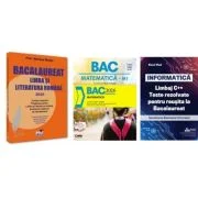 Pachet Bacalaureat 2026. Limba si literatura romana, Matematica si INFORMATICA. Limbaj C++. Teste rezolvate Mate-Info - Mariana Badea, Radu Gologan, V