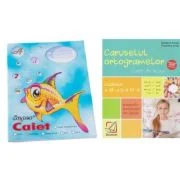 Pachet Caiet Pestisor dictando A5, 48 file, Casa Tipografica si Caruselul ortogramelor pentru clasele a 3-a si a 4-a - Madalina Florea