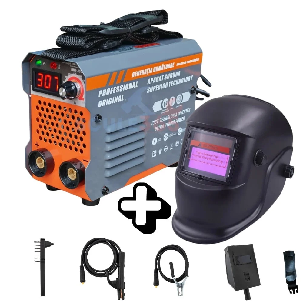 *PACHET* Invertor Aparat sudura 300A + Masca sudura automata, reglaj digital, 1.6-4.0mm, anti-stick, URAL MASH PROFESSIONAL