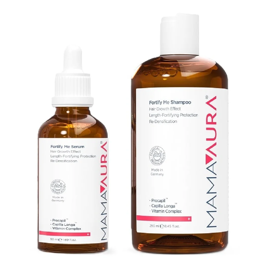 Pachet Sampon redensificator, 250ml + Ser redensificator, 50ml, Fortify Me, Mamaaura