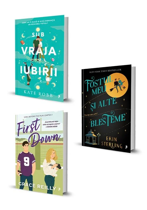 Pachet Sub vraja iubirii + First Down + Fostul meu si alte blesteme. Set 3 carti