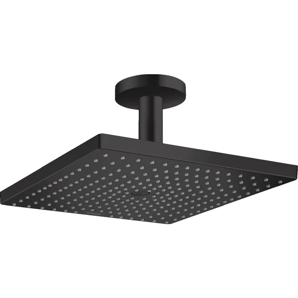 Palarie dus patrata cu brat dus vertical, culoare negru mat Hansgrohe Raindance E 26250670