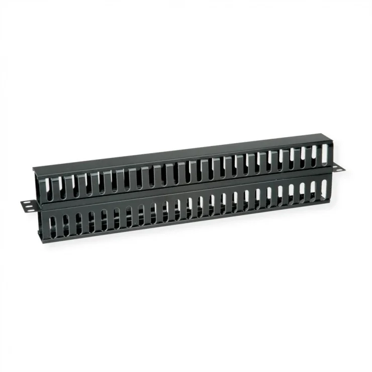 Panou 1U cu organizator cabluri pentru cabinet 19" Negru, Value 26.99.0321