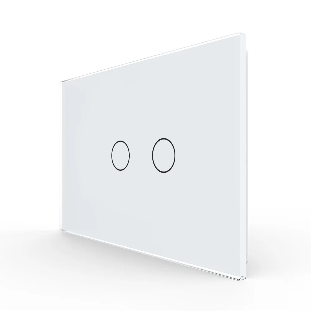 Panou Intrerupator Dublu cu Touch LIVOLO Din Sticla, Standard Italian