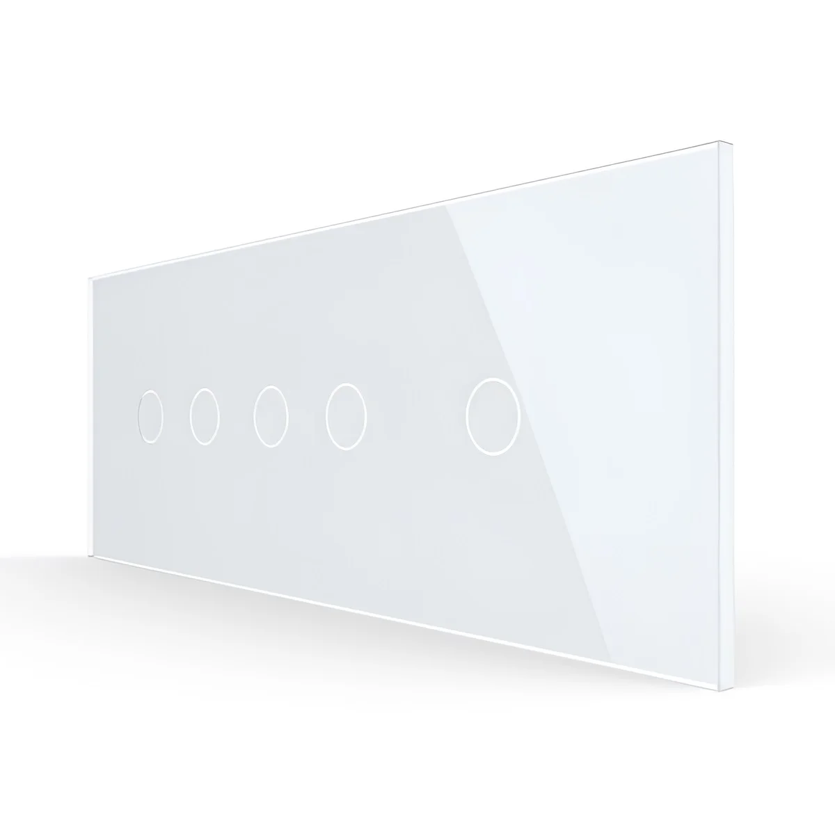 Panou Intrerupator Dublu + Dublu + Simplu cu Touch LIVOLO din Sticla, Standard Italian – 6/7M