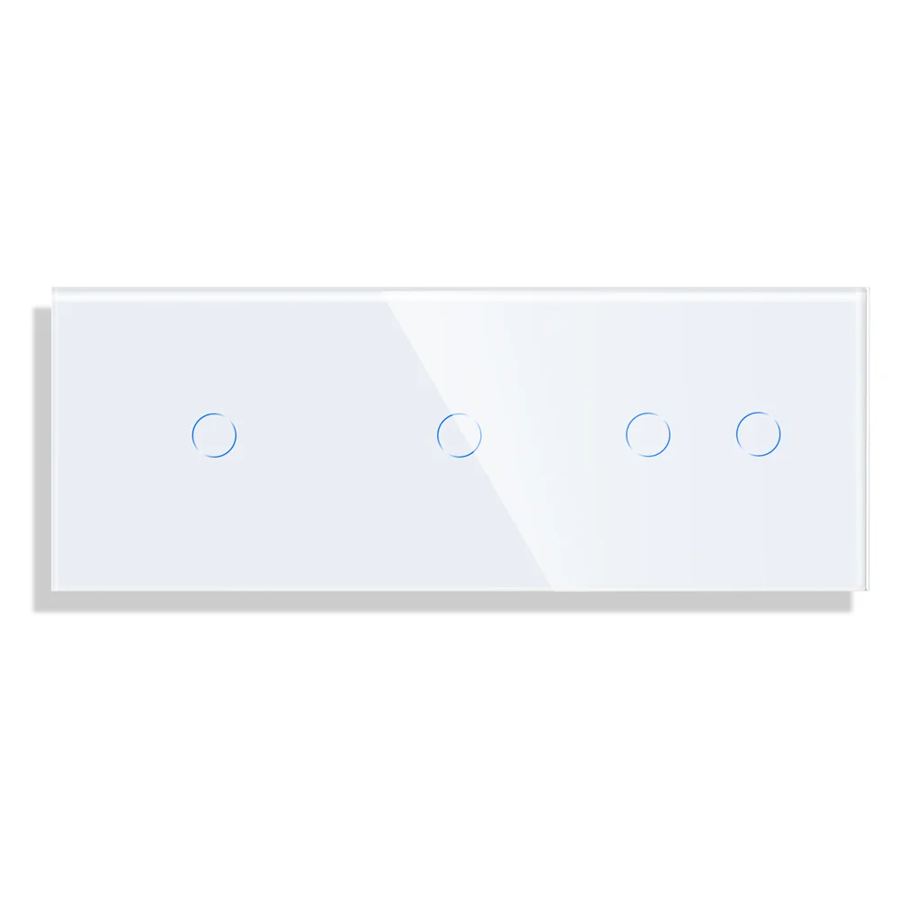 Panou Intrerupator Simplu + Simplu + Dublu cu Touch din Sticla LUXION