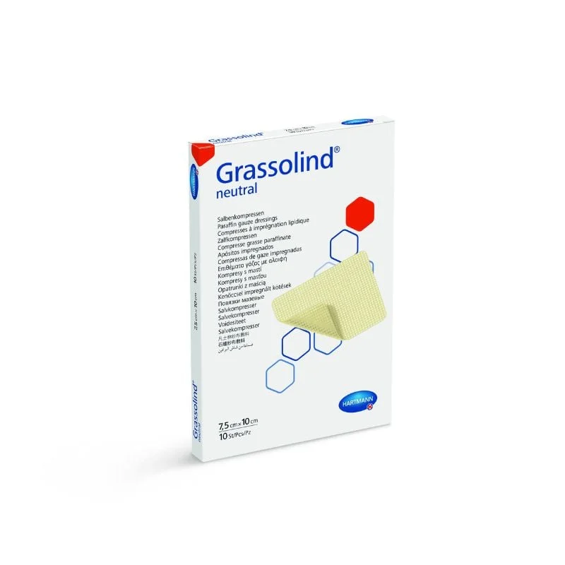 Pansament cu unguent Grassolind 7.5x10cm, 10 bucati, HartMann