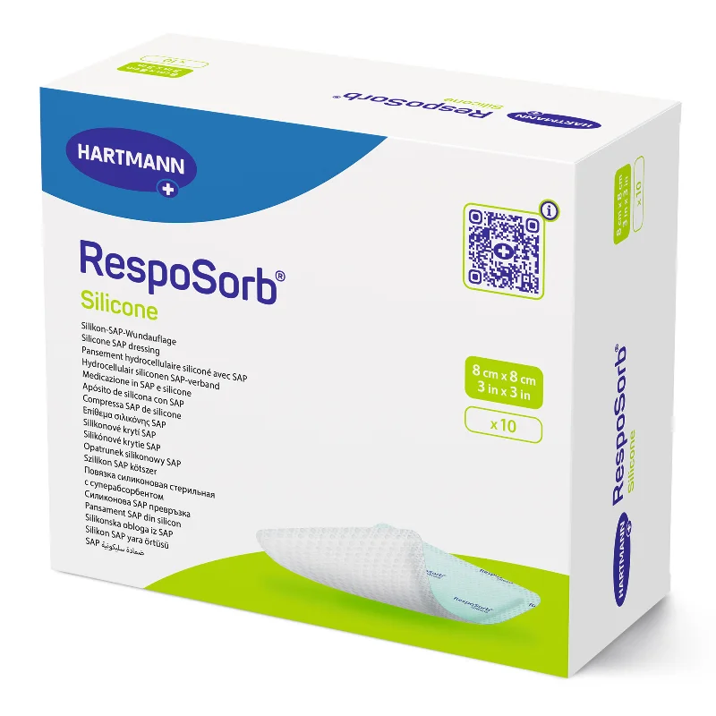 Pansament RespoSorb Silicone, 8*8cm, 10 bucati, Hartmann