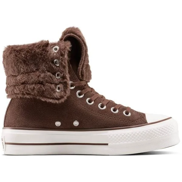 Pantofi sport unisex Converse Chuck Taylor All Star Fold-Over Lift Platform A15230C, 37, Maro
