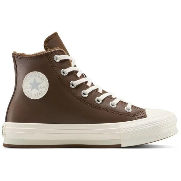 Pantofi sport unisex Converse Chuck Taylor All Star Lift Leather Platform A16430C, 37, Maro