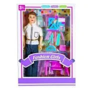 Papusa baiat + accesorii scoala