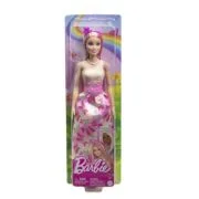 Papusa Barbie cu parul blond si roz, Barbie