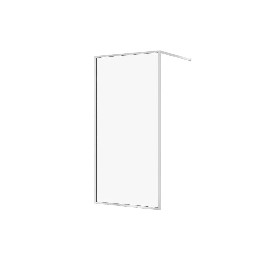 Paravan dus walk-in 100x200 cm Cersanit Larga, sticla securizata, profil crom