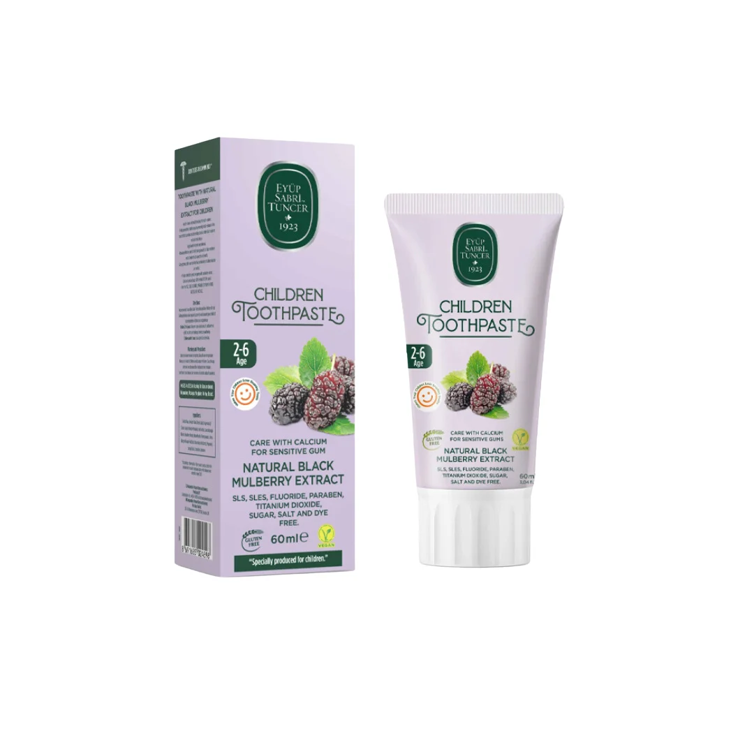 Pasta de dinti cu extract natural din dude negre pentru copii intre 2-6 ani, 60ml, Eyup