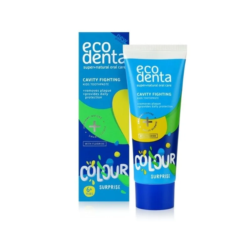 Pasta de dinti pentru copii 6+, Colour Surprise, 75ml, Ecodenta