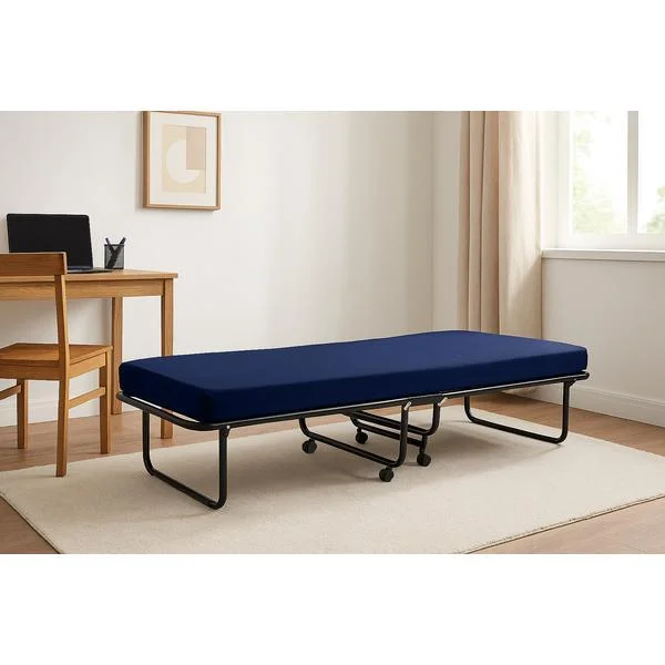 Pat pliant Lyra, albastru, 190x80x28 cm - Unic Spot Ro