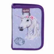 Penar echipat Abc, 1 compartiment, 2 clape, design unicorn