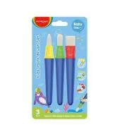 Pensula cu rezervor Keyroad Baby line KR972329, varf rotund, lat, pentru copii, set 3 buc