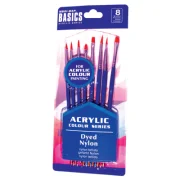 Pensula Magi-Wap BREA0813B, varf nylon rotund, lat, lat oblic, pictura cu culori acrilice, set 8 buc
