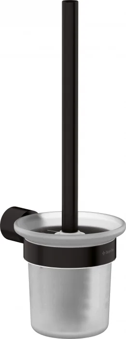 Perie wc montare pe perete, negru, Deante Arnika