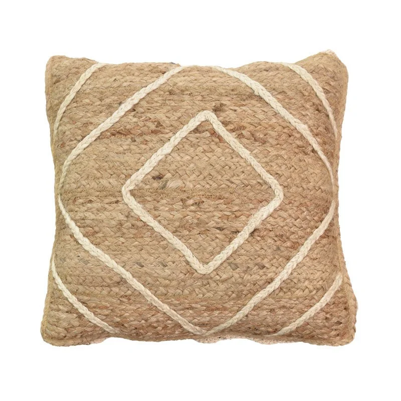 Pernuta decorativa ratan Teddiens Boho  Natural 45x45x2.5 cm